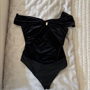 Elegant Black Off-Shoulder Bodysuit